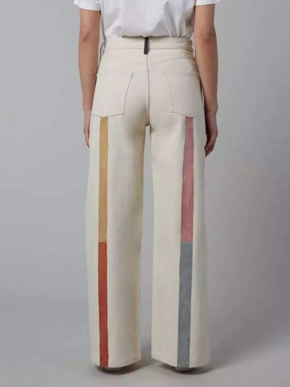 RARE Still Here Linen Walker Rainbow Jeans